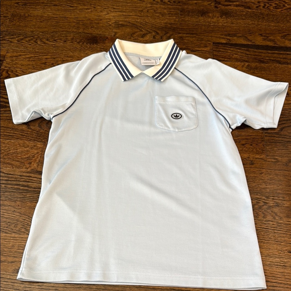 Adidas Blue Polo Shirt Classic Design
